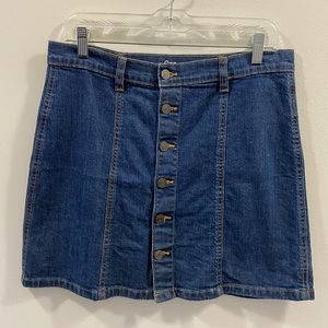 Gap denim stretch mini skirt